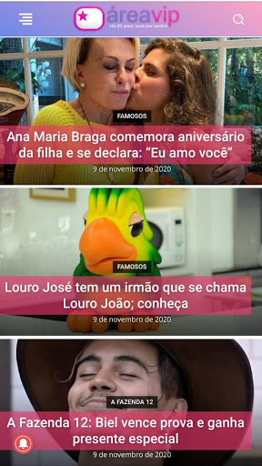 Área VIP - TV e Famosos Screen 2