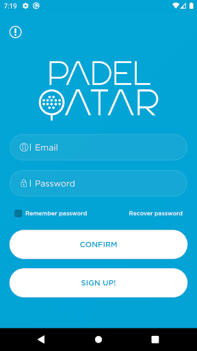 Android application Padel Qatar screenshort