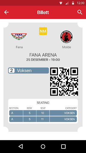 Fana håndball Screen 3