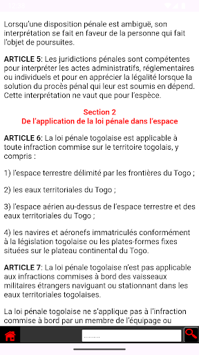 Code Pénal du Togo Screen 2