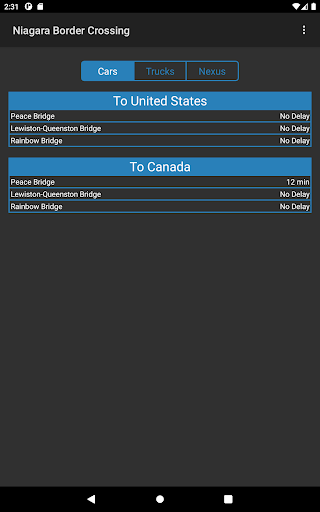 Niagara Border Crossing Screen 3