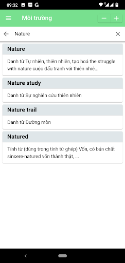 Từ điển môi trường Screen 2