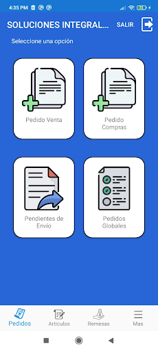 SECE Pedidos Screen 2