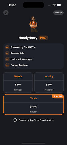 HandyHarry - AI DIY Help Screen 2