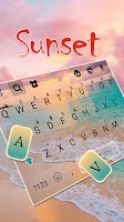 screenshot of Beach Sunset Keyboard Backgrou