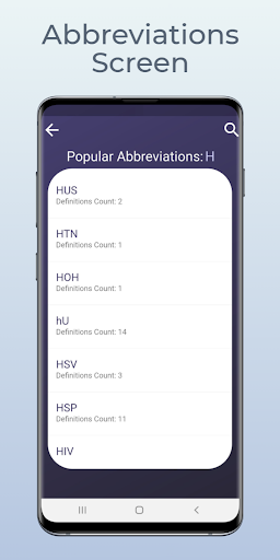 Medical Abbreviations Screen 3