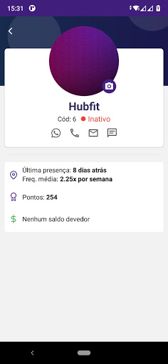 Hubfit Gestor Screen 3