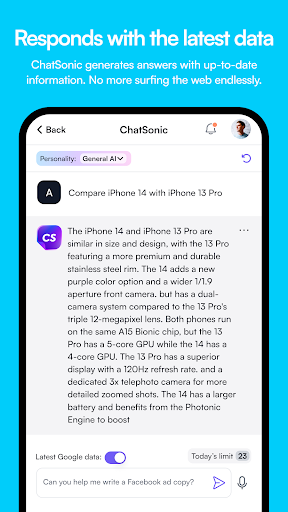 ChatSonic: Super ChatGPT App screenshot 2