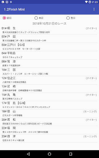 Android application 競艇 1.2Finish Mini screenshort