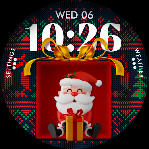 Screenshot of Christmas watch face