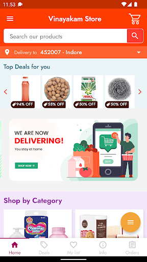 Android application Vinayakam Store screenshort
