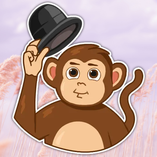 Стикеры с обезьянами logo