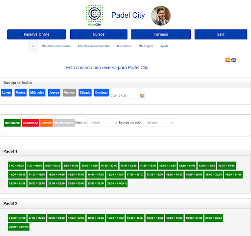 Padelcity Screen 2