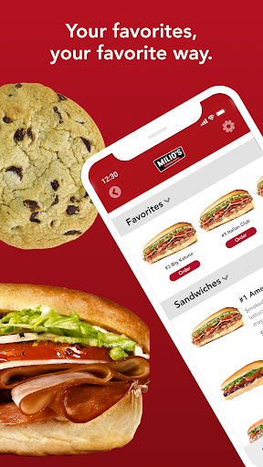 Android application Milio's Sandwiches screenshort