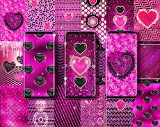 Black pink glitter wallpapersのおすすめ画像3