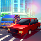 Blocky Highway Roads Racer 3D icon