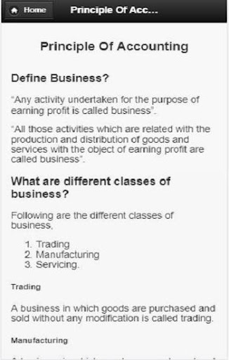 Android application Principle of Accounting screenshort
