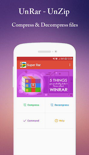 Android application Supper Rar - UnRar - UnZip screenshort