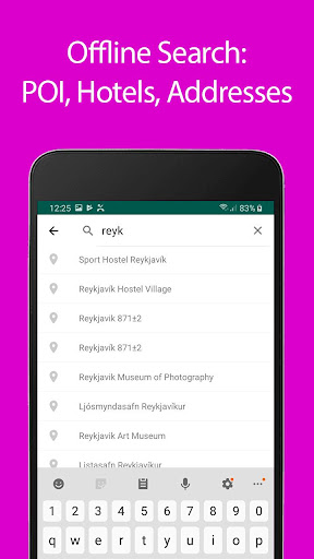 Reykjavik Offline Map and Trav Screen 3