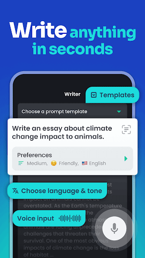 AI Writer: Email Essay Writing Screen 2