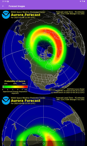 Screenshot of My Aurora Forecast & Alerts