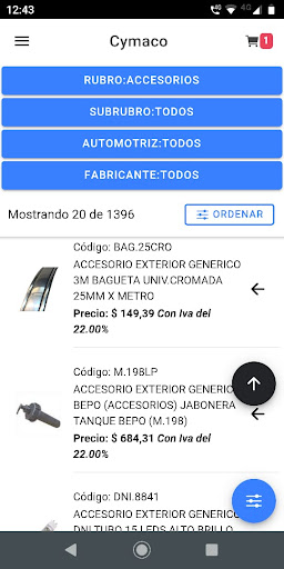 Cymaco Repuestos Screen 3