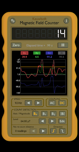 Screenshot of Magnetic Field Counter