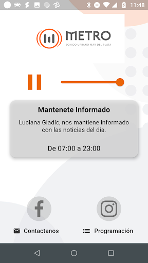 Radio Metro Mar del Plata Screen 2