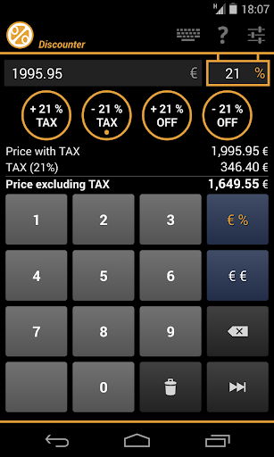 Discounter Free calculator Screen 3