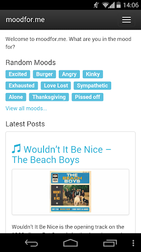 Android application Mood For Me screenshort
