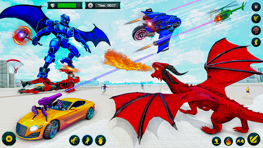 Flying Bike Robot Car Game 3d 4.4 screenshots 3
