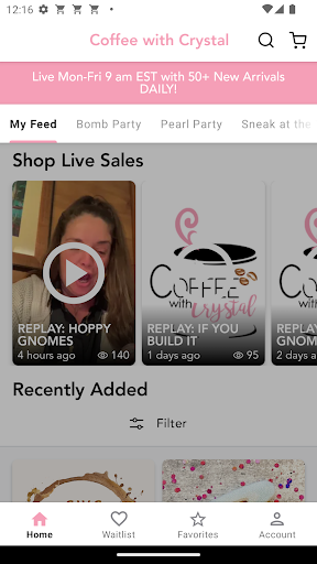 Android application Coffee with Crystal screenshort