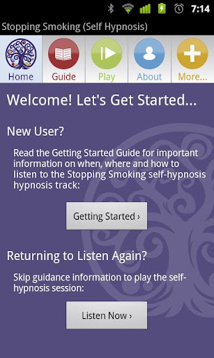 Android application Stop Smoking Self Hypnosis screenshort