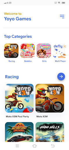 Android application Yoyo games : All in one game screenshort