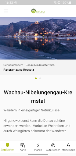 Android application Wachau Nibelungengau-Kremstal screenshort