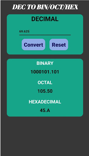 Base Converter: Base 2-Base 36 Screen 3