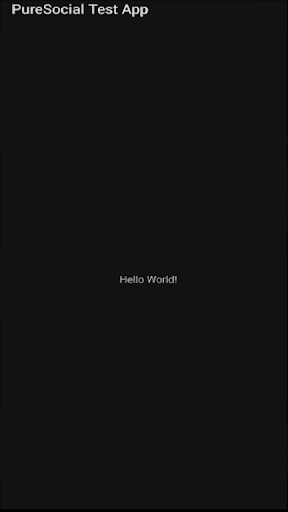 Android application PureSocial Test App screenshort