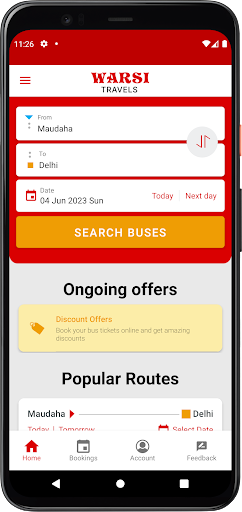 Warsi Travels Screen 2