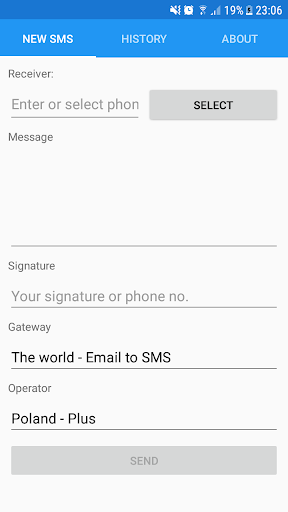Android application Free SMS Gateway screenshort
