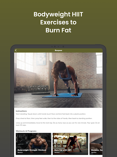 Screenshot of Military Style Fitness Workout