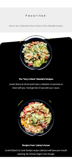 Wasdal Family Recipes Screen 3