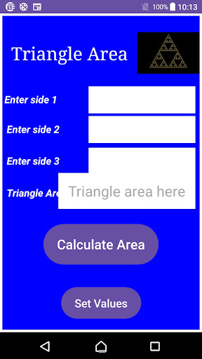 Triangle Area Screen 3