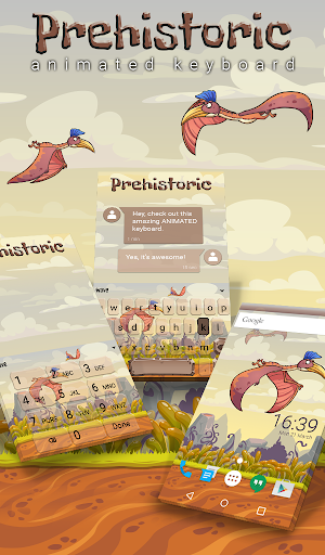 Android application Prehistoric Animated Keyboard screenshort