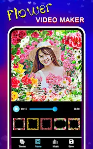 Flower video maker with music
