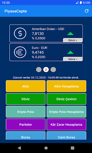Android application Piyasa Cepte screenshort