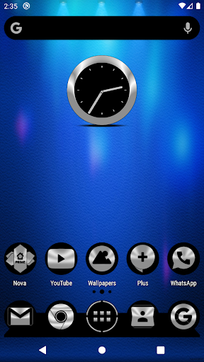 Android application Oreo Silver Icon Pack screenshort