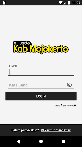 Android application e-Pusda Kab Mojokerto screenshort