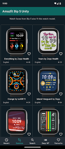 Watchfaces Amazfit Bip 3/5 & U Screen 2