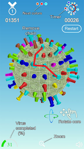 Color lines: Fight the virus Screen 2