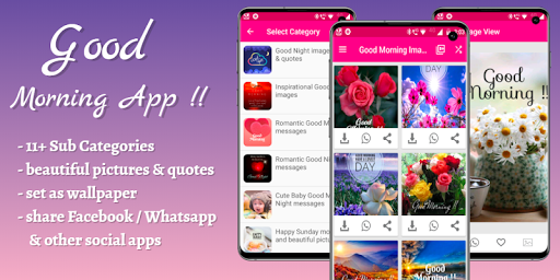 Android application Good Morning Images App screenshort